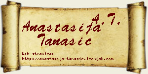 Anastasija Tanasić vizit kartica